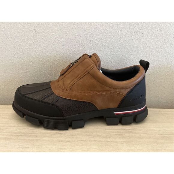 Tommy Hilfiger Men Sz 12 Ignite Shooties Natural/Black Zip Water Resistant SIB - Picture 6 of 11